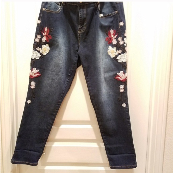 sandpiper embroidered jeans